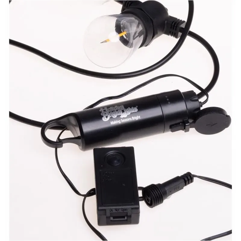 18‑foot Warm White Led Patio Light Set – 10 Rechargeable Outdoor Lights
