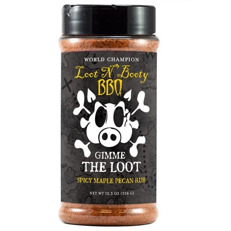 Loot N‘ Booty Gimme The Loot Spicy Maple Pecan Bbq Rub – 12.5 oz