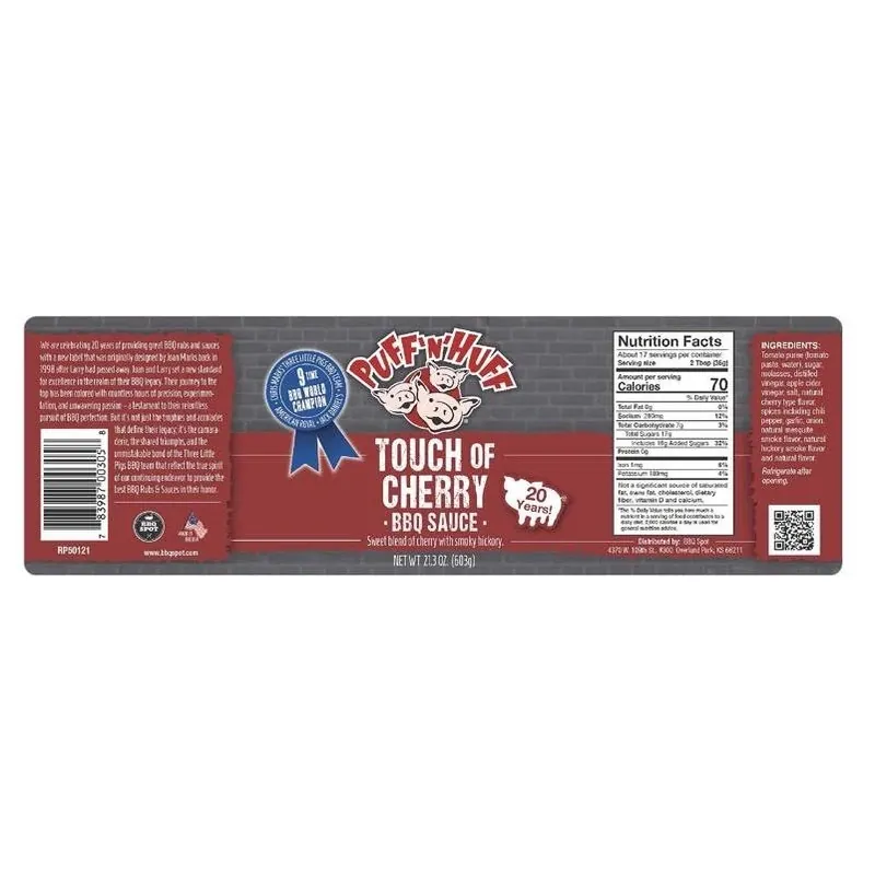 Puff N Huff Cherry‑infused Bbq Sauce – 21.3 oz
