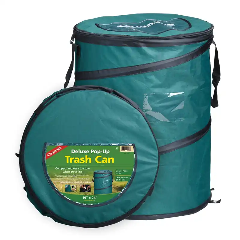 Deluxe Green Trash Can 24 In. H X 19 In. W X 19 In. L 29.5 Gal 1 Pk