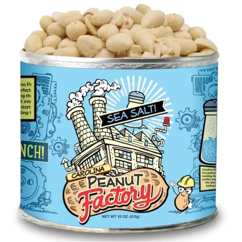 Gourmet Sea‑salted Peanuts – 10 oz Can (carolina Peanut Factory)