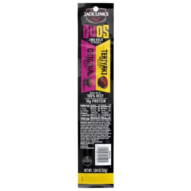 Duo‘s Original & Teriyaki Beef Jerky Stick – 1.84 Oz Portable Snack