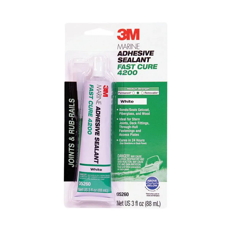 Fast Cure 4200 Marine Adhesive Sealant - 3 Oz White Polyurethane