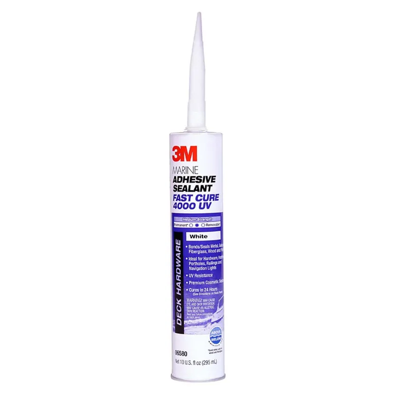 Fast Cure Marine Adhesive Sealant 10 Oz - Polyurethane, White, Model 06580