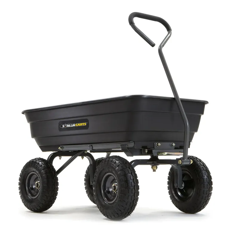 Poly Dump Cart 600 Lb. Capacity With Pneumatic Tires