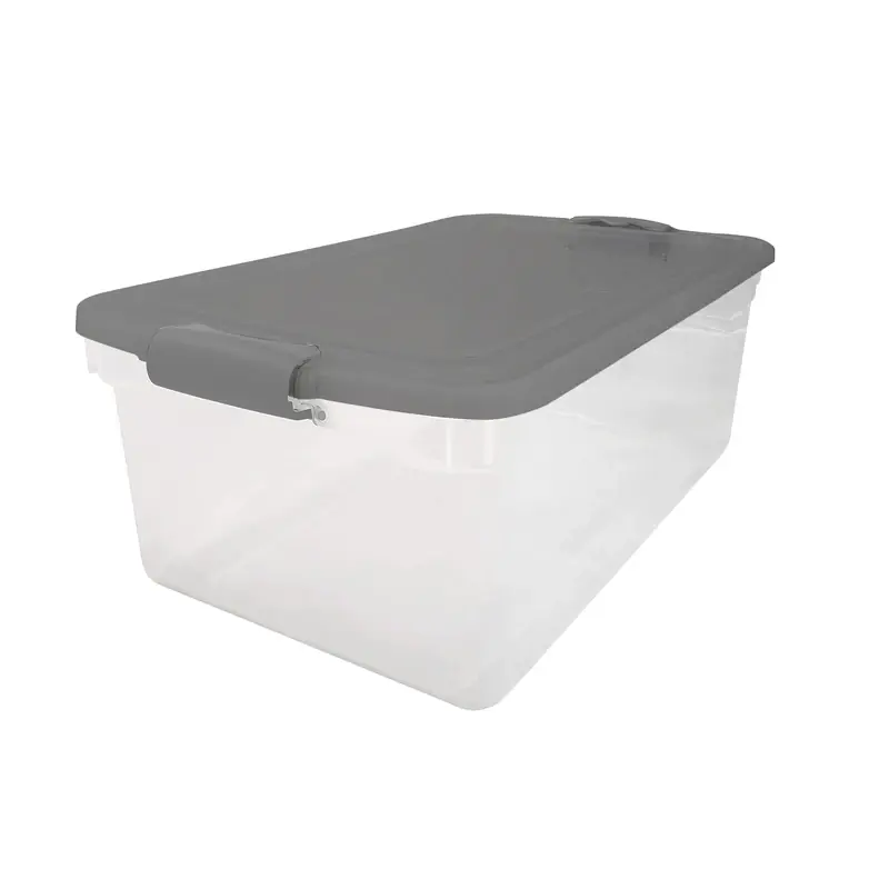 Latching 64 Quart Stackable Storage Box 10.625 In. H X 16 In. W X 28.75 In. D