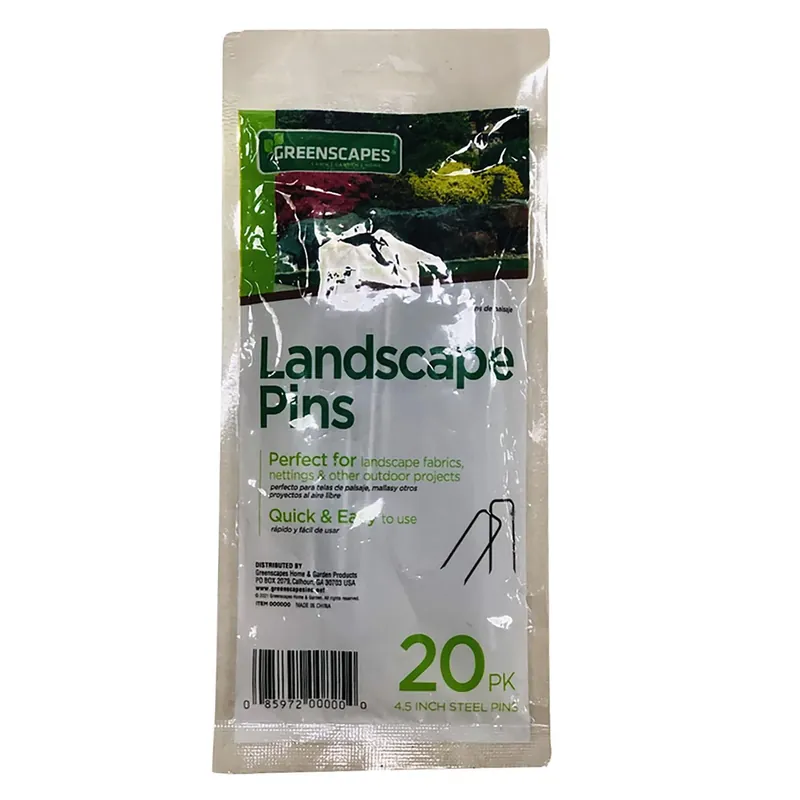 1 In. W X 4.5 In. L Steel Landscape Fabric Pins 20 Pk