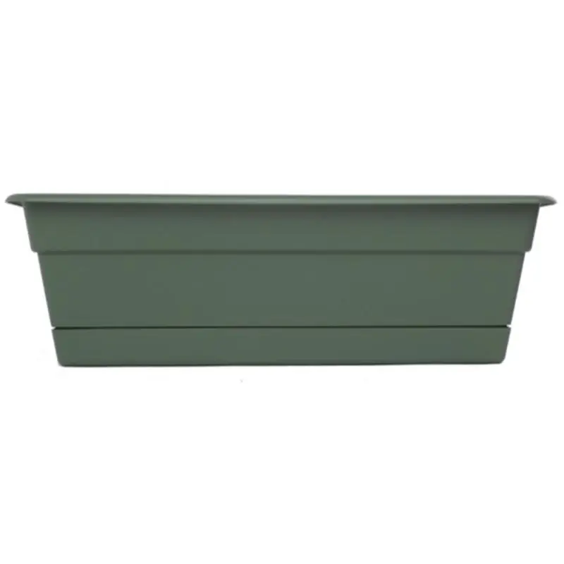 Dura Cotta 24 In. Plastic Window Box With Saucer, Basil