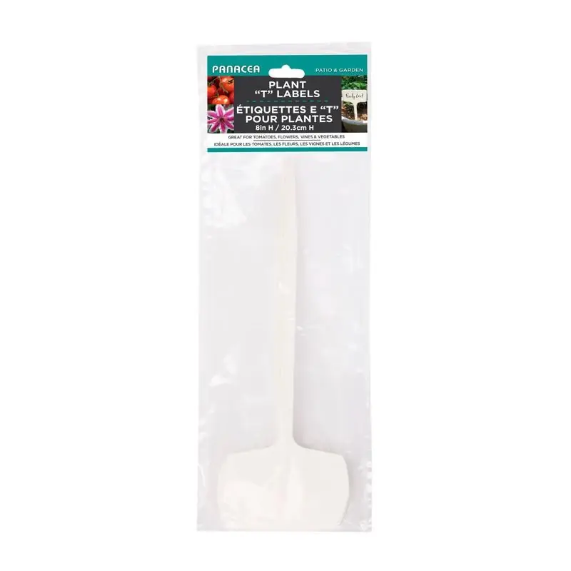 8 In. H X 4 In. W X 0.6 In. D White Plastic Plant Label