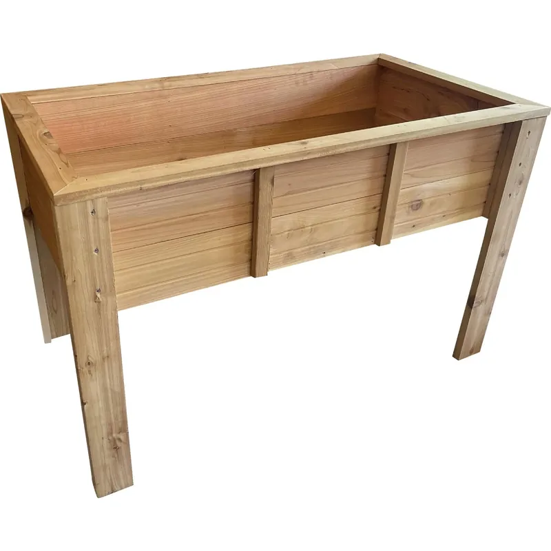 45-inch Cedar Elevated Raised Bed With Natural Finish