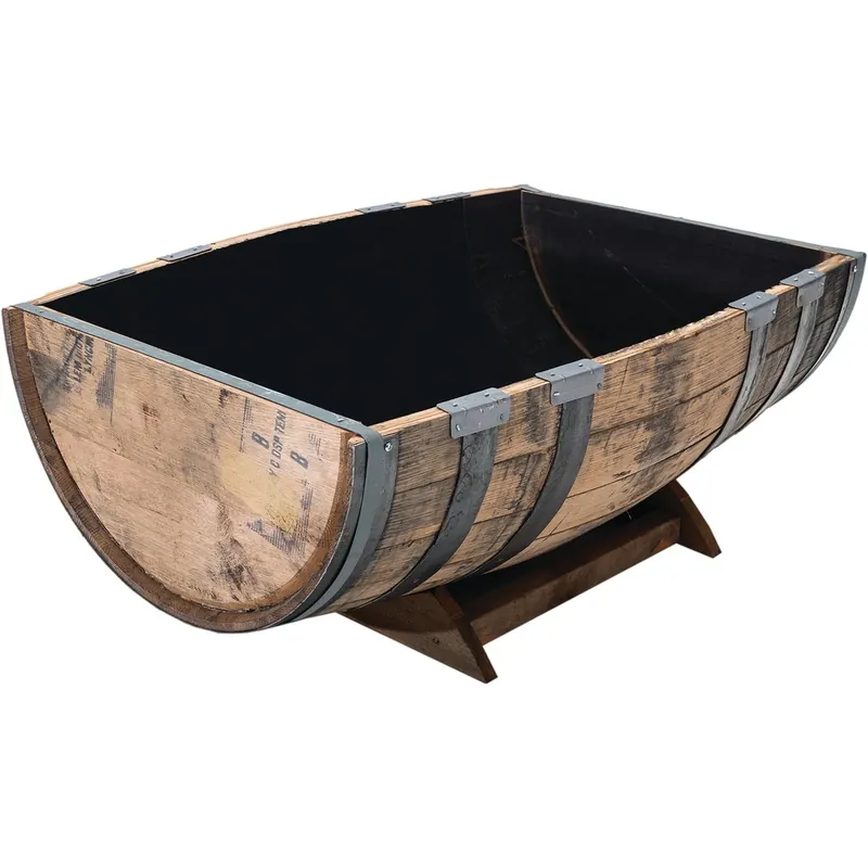 Oak Wood Barrel Garden Planter