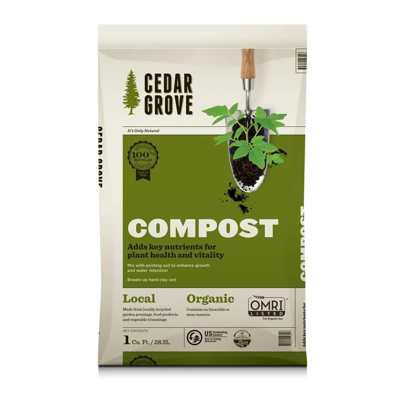 1 Cubic Foot Cedar Grove Compost For Organic Gardening And Landscaping