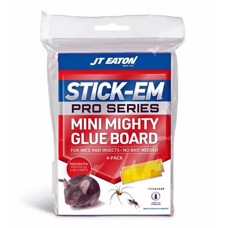 Stick-em Pro Series Mini Glue Board Trap For Insects And Mice 4 Pk