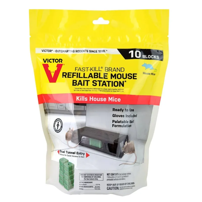 Fast-kill Toxic Oat Bait Station Blocks For Mice 290 Cu In 10 Pk