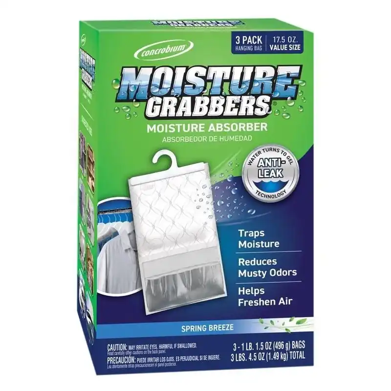 Moisture Grabbers 17.5 oz Spring Breeze Powder – Anti‑spill Moisture Absorber