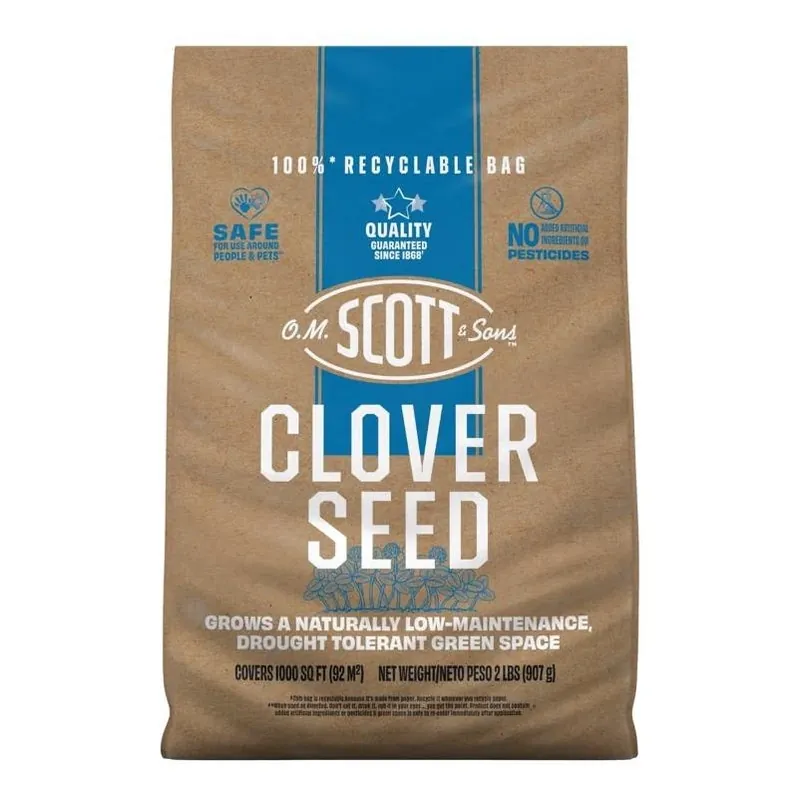 O.m. Scott & Sons Clover Grass Blend – Sun & Shade Lawn Fertilizer & Seed, 2‑lb