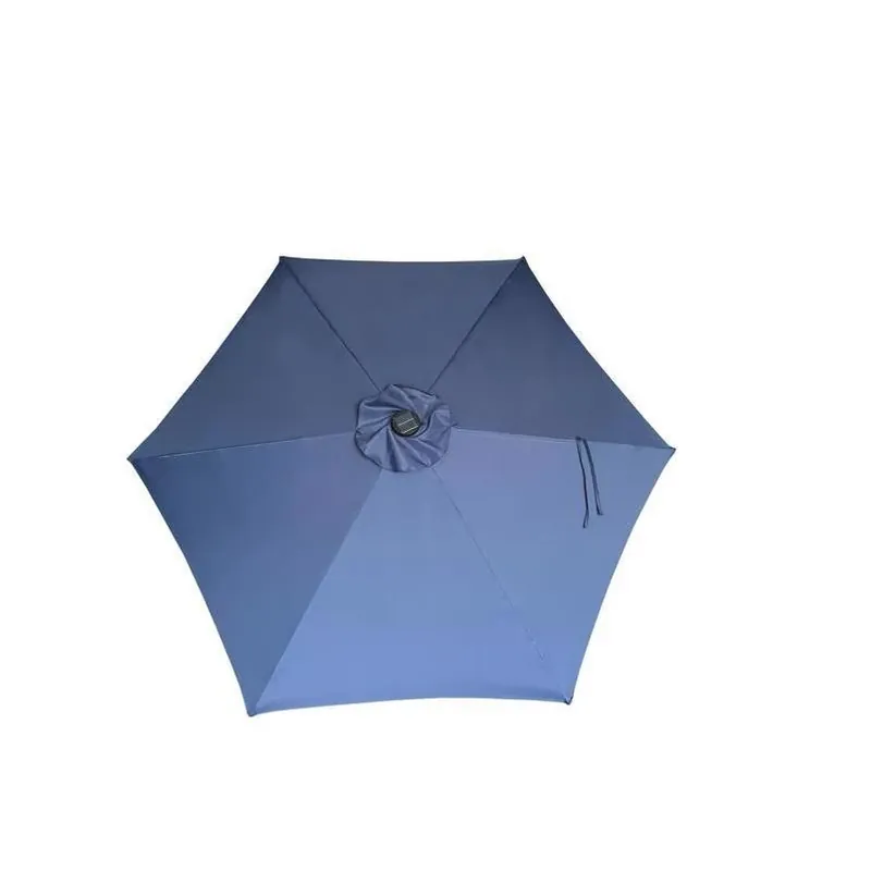 9‑foot Navy Blue Solar‑led Tilting Market Umbrella