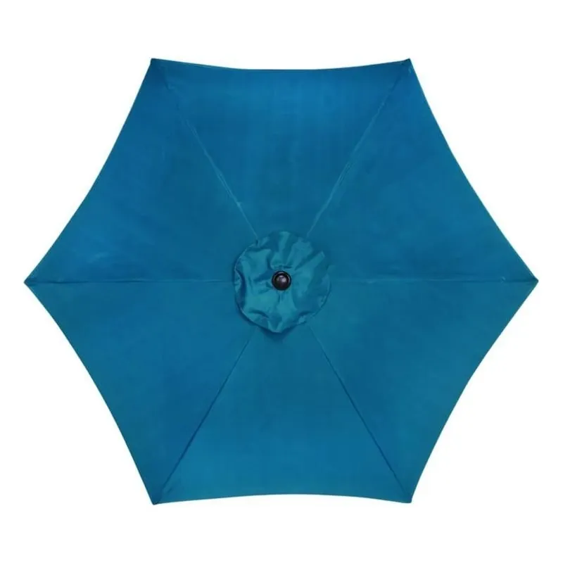 9‑foot Tiltable Teal Market Umbrella