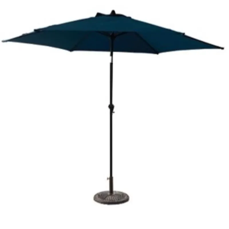 9‑ft Tiltable Orange Market Umbrella – Aluminum Frame, Collapsible Design