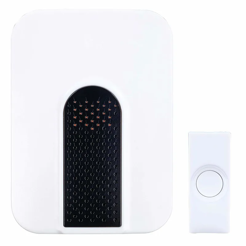 Wireless Doorbell Kit, Plug-in, White/black