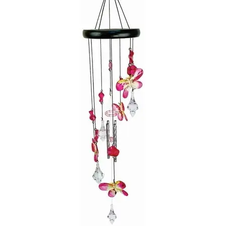 Pink Butterflies Decorative Wind Chime With Colorful Butterfly Design