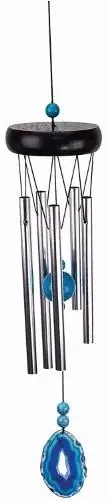 Blue Agate Wind Chime - Beautiful Decorative Outdoor Hanging Ornament