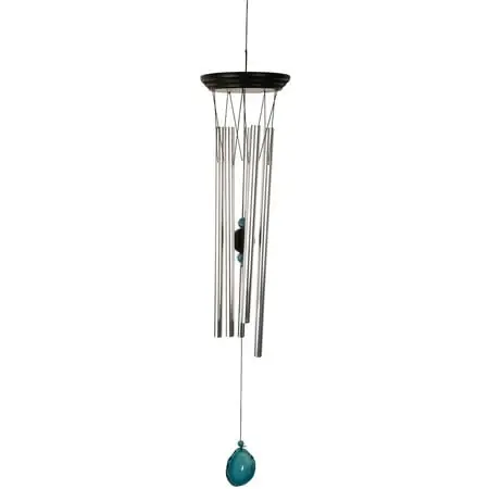 10512 Blue Agate Wind Chime - Decorative Outdoor Hanging Ornament