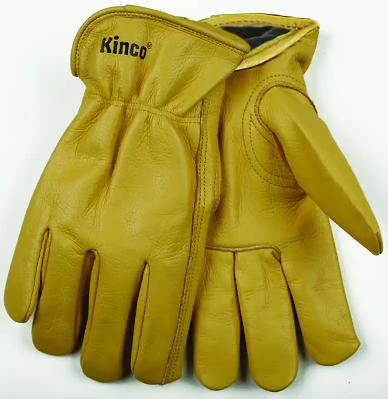 Men‘s Lined Cowhide Leather Gloves, Medium