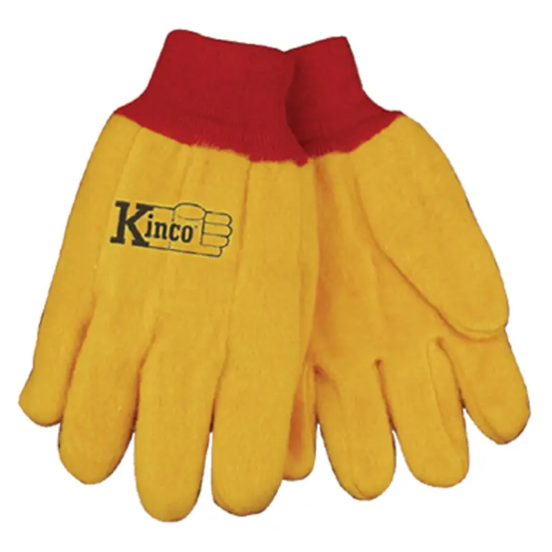 Men‘s Indoor/outdoor Knit Wrist Chore Gloves Red/yellow Extra Large