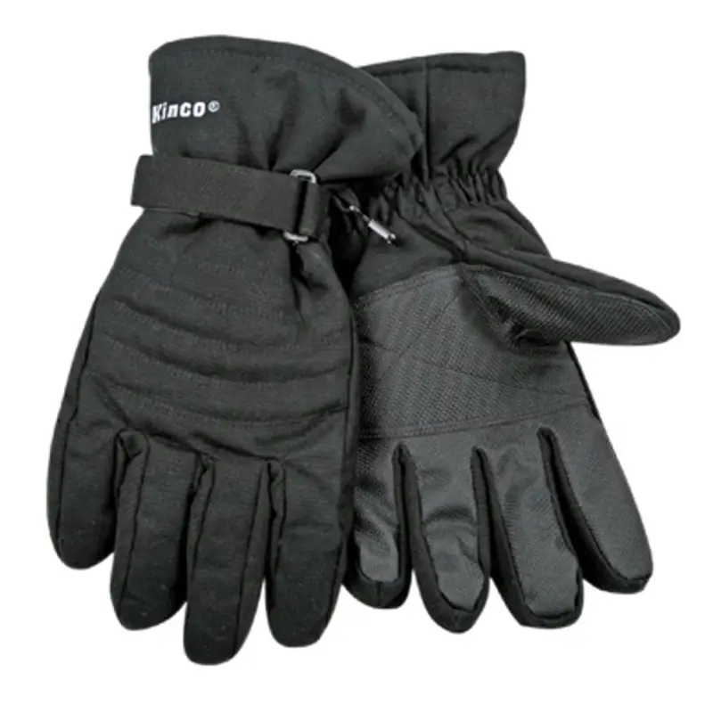 Aquanot Duck Fabric Cold Weather Black Ski Gloves - Model 1171-m