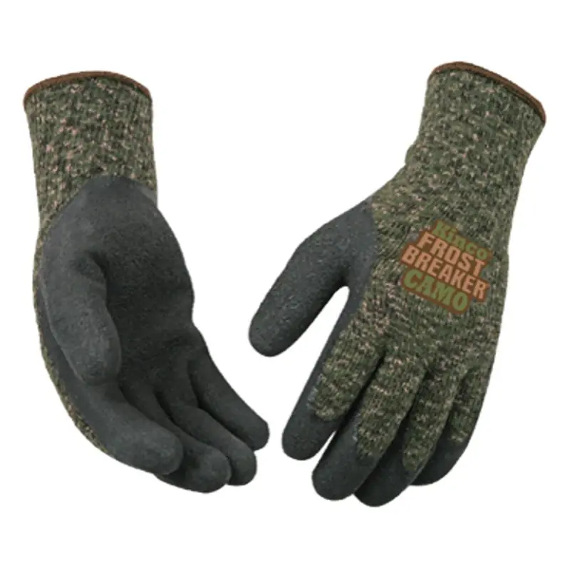 Frost Breaker Men‘s Indoor/outdoor Thermal Dipped Gloves Camouflage Size Small