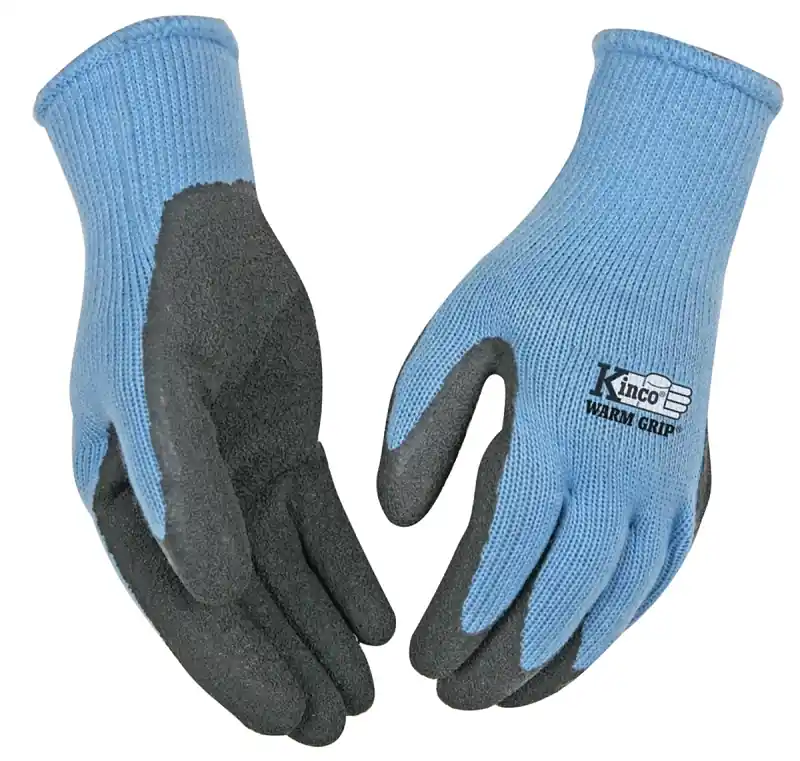 Warm Grip Large Latex Coated Thermal Gray Dipped Gloves - Model 1790w-l