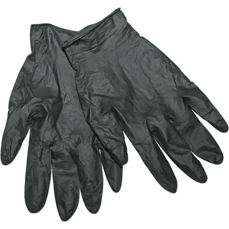 Kinco 2310-m Disposable Black Nitrile Gloves, Medium