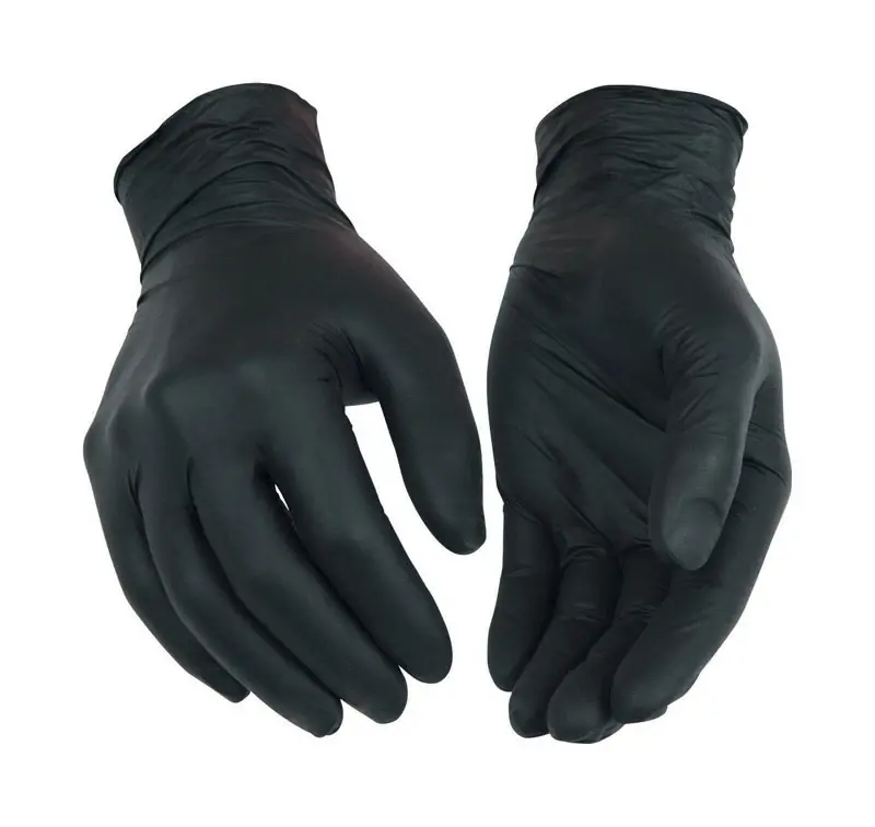 Nitrile Disposable Gloves Large Black Powder Free 40 Pk