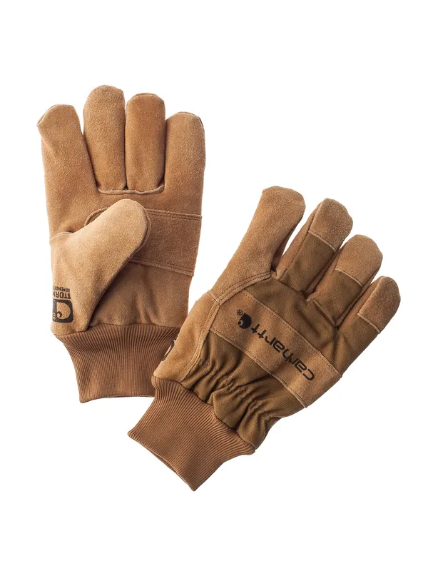 Men‘s Wb Suede Leather Waterproof Breathable Work Gloves - Brown - Xl