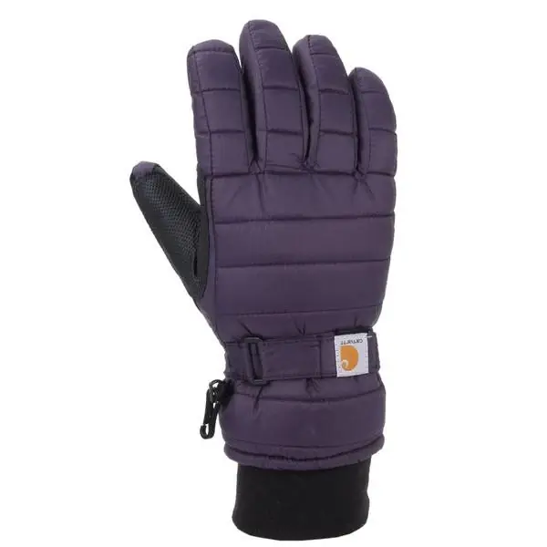 Women‘s Quilted Insulated Gloves With Waterproof Wicking Insert, Nightshade, Medium