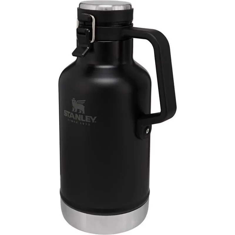 Growler 64‑oz Matte Black Insulated Bpa‑free Water Bottle