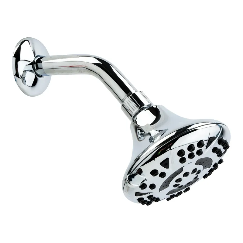 Chrome Pvc Wallmount Showerhead With 5 Settings And 1.8 Gpm Flow Rate