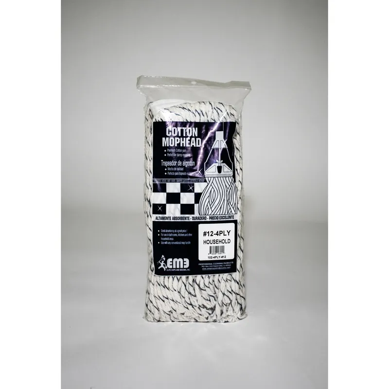 Elite Mops And Brooms 12 Cut End Cotton Mop Refill 1 Pk