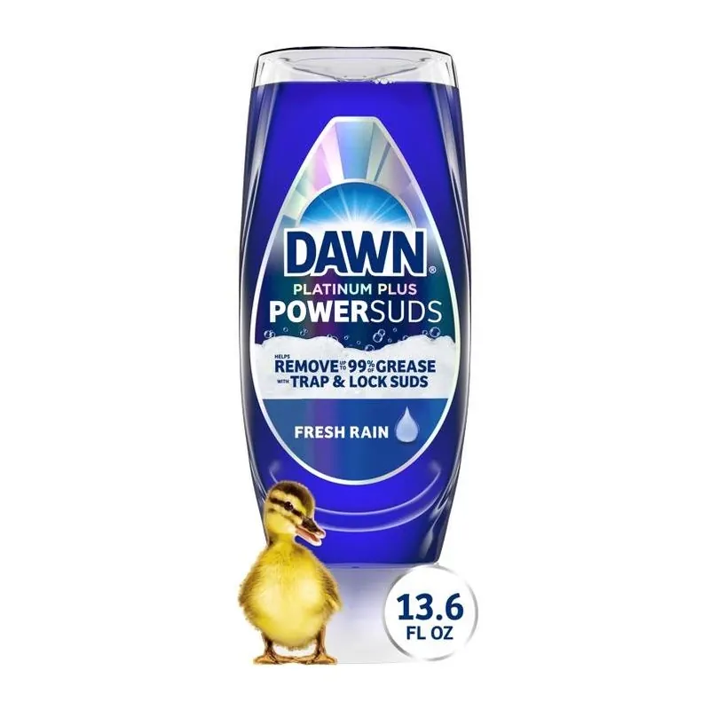 Platinum Plus Powersuds Fresh Scent Dishwashing Liquid – 13.6 oz Concentrated Antibacterial Soap