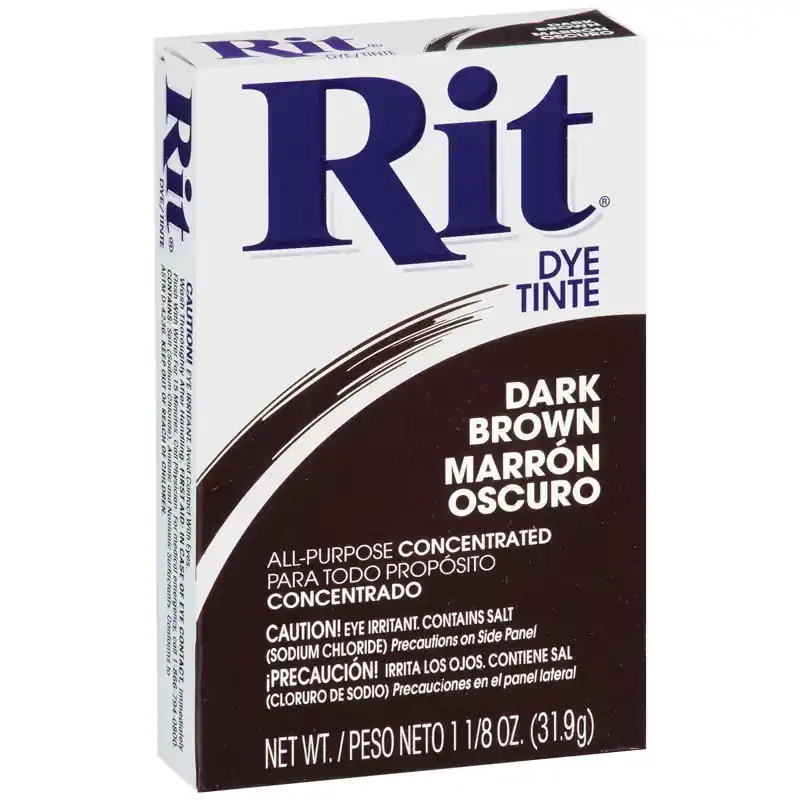 Dark Brown 1-1/8 Oz. Powder Dye For Fabric And Laundry