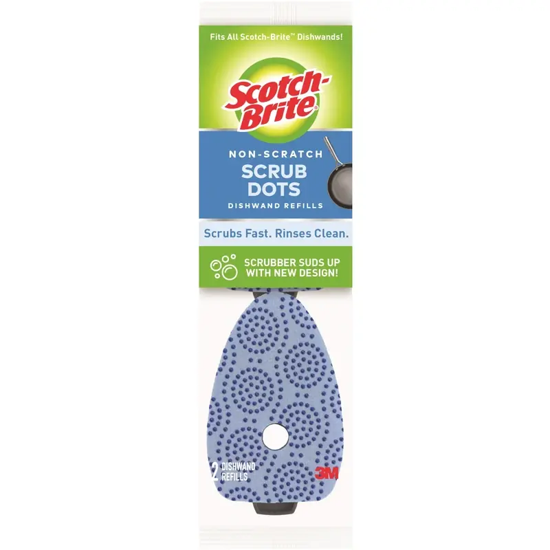 Scotch-brite Advanced Heavy Duty Antibacterial Sponge Refill For Dishwand 1.65 In. L 2 Pk