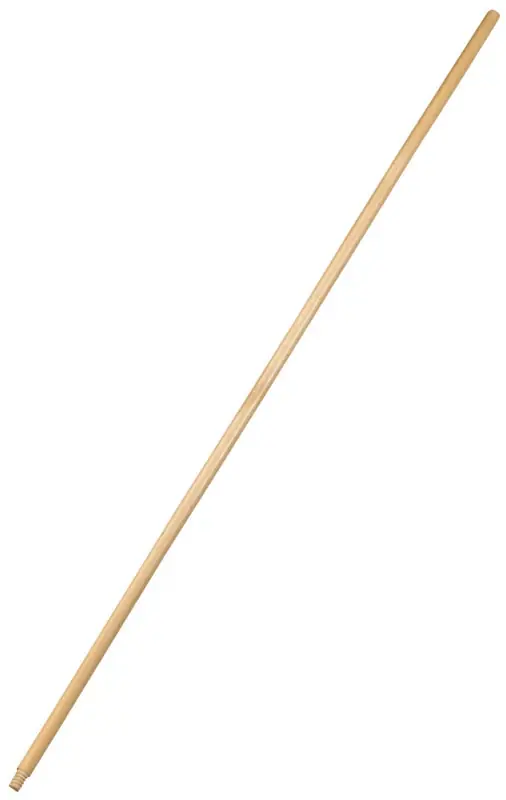 60 In. Wood Threaded Broom Handle - Durable Natural Finish