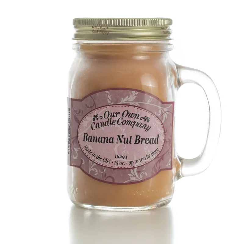 Banana Nut Bread Scented Jar Candle - 13 Ounce With 100 Hour Burn Time
