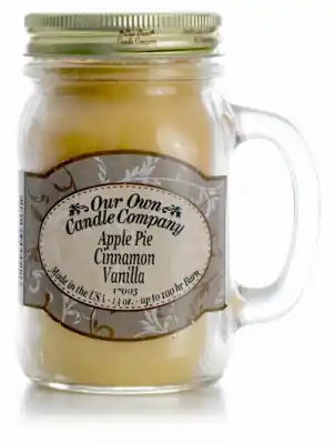 Mason Jar Candle, Apple Pie Cinnamon, Vanilla, 13-oz.