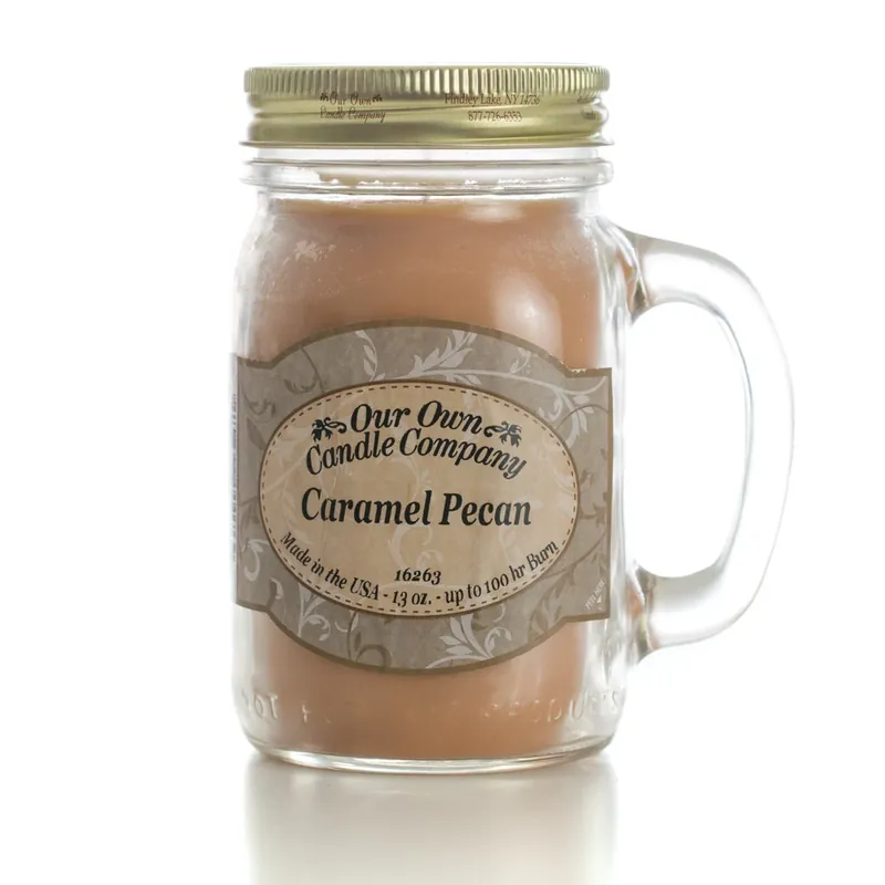 Mason Jar Candle, Caramel Pecan, 13-oz.
