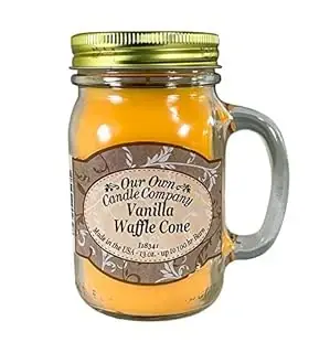 Vanilla Waffle Cone 13 Ounce Mason Jar Candle