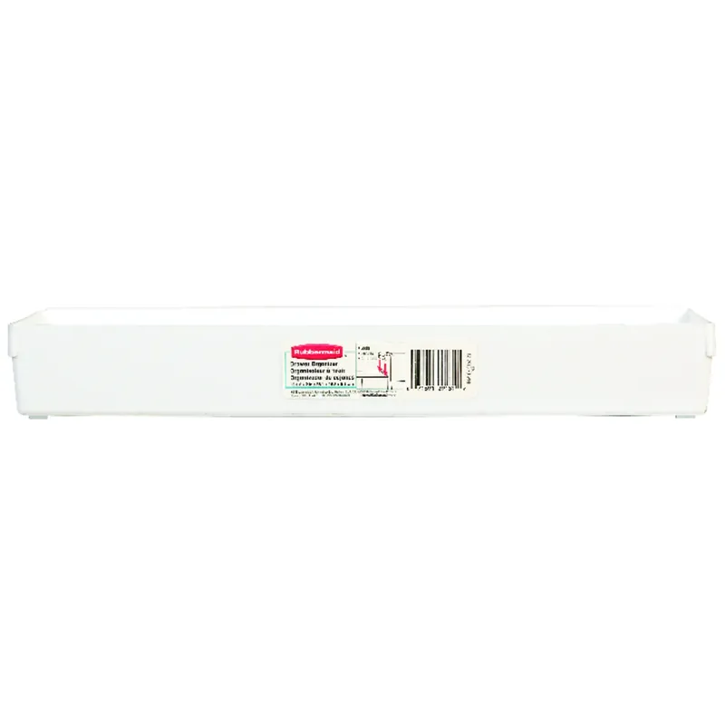 6 In. X 15 In. X 2 In. White Plastic Drawer Organizer Tray