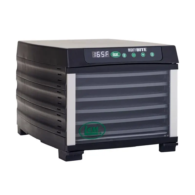 Mighty Bite 6-tray Matte Black Food Dehydrator 7 Sq Ft