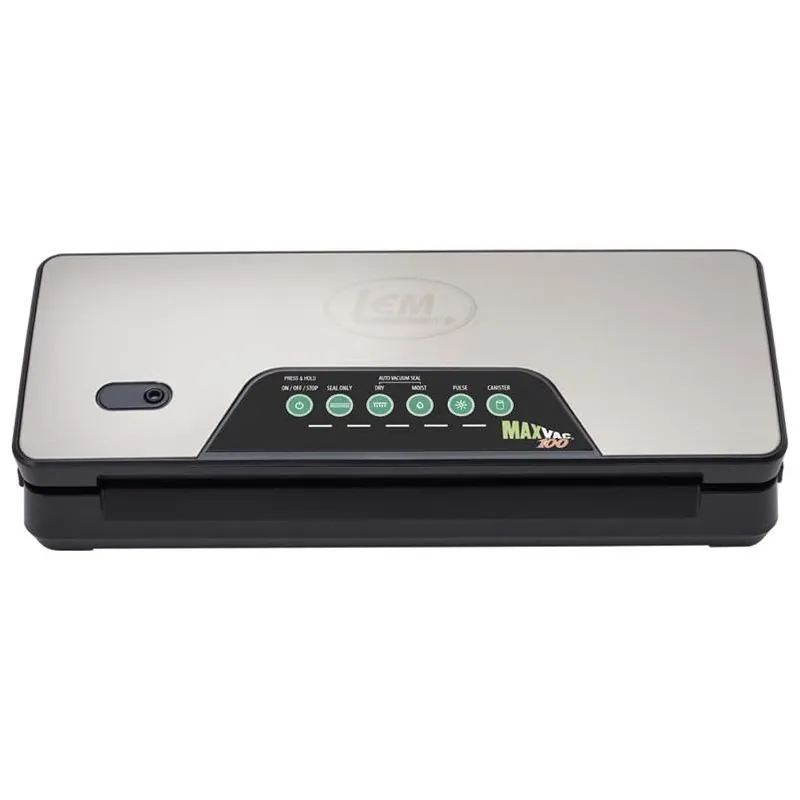 Max Vac 90‑watt Black & Silver Food Vacuum Sealer